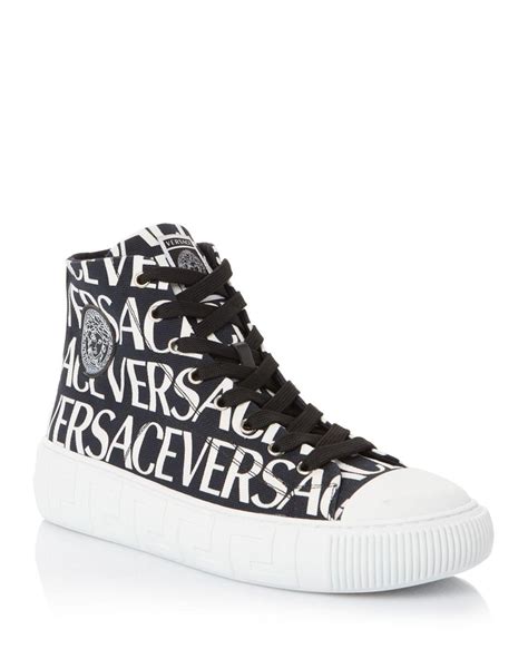 versace greca leather sneakers|versace greca high top sneakers.